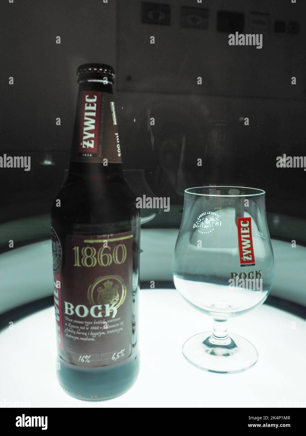 Żywiec, Polonia - 1 agosto 2018: Visita al museo della fabbrica di birra Zywiek Foto Stock