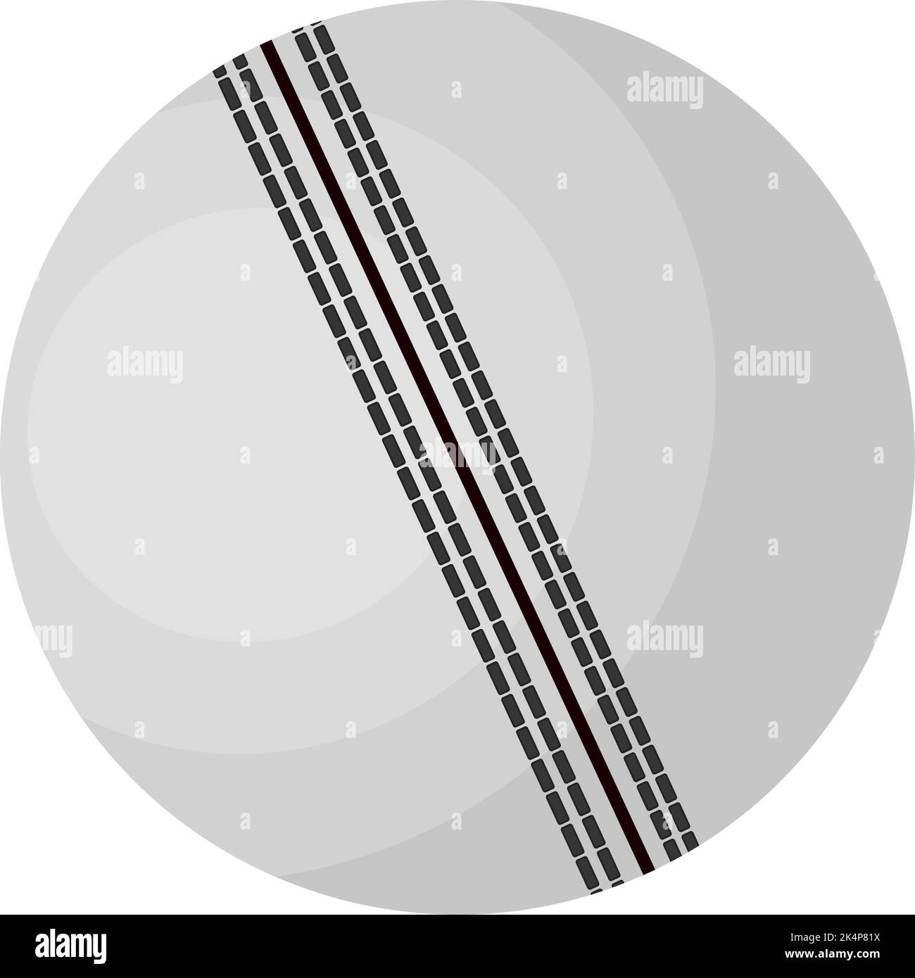 Palline di cricket bianche, illustrazione, vettore su sfondo bianco. Illustrazione Vettoriale