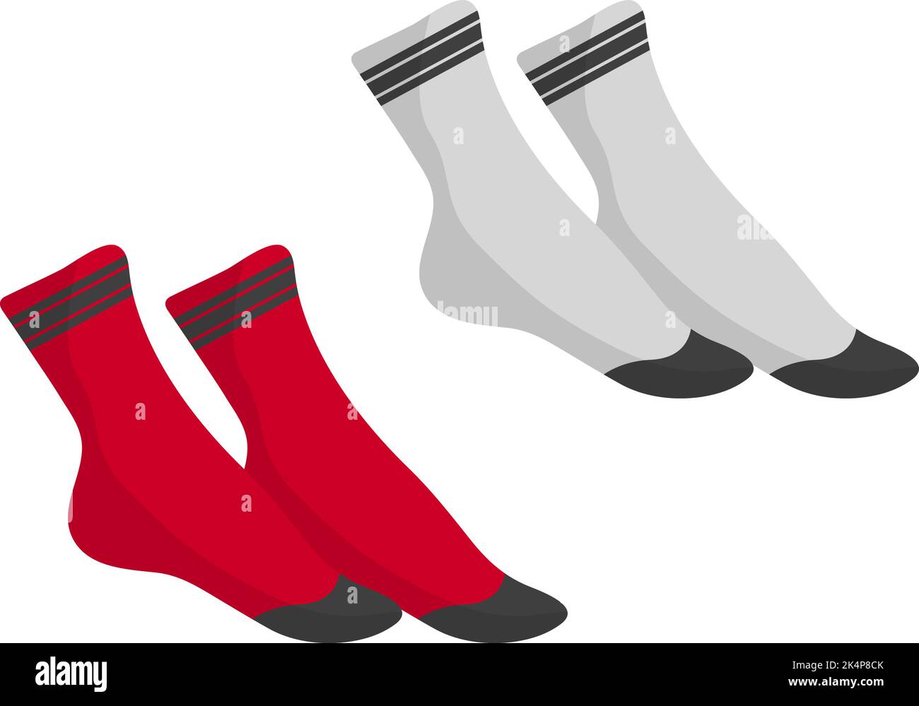 Calze calde, illustrazione, vettore su sfondo bianco. Illustrazione Vettoriale