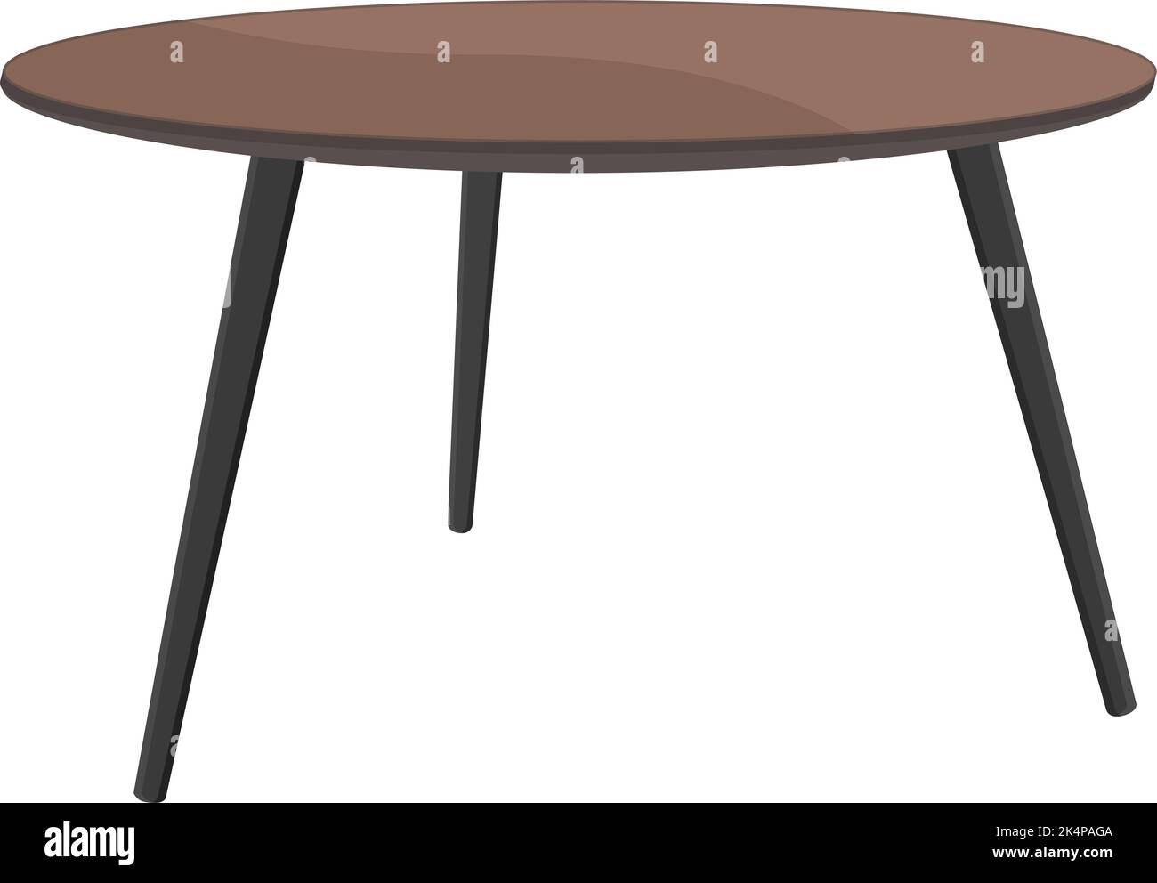 Tavolo in legno Citcular, illustrazione, vettore su sfondo bianco. Illustrazione Vettoriale