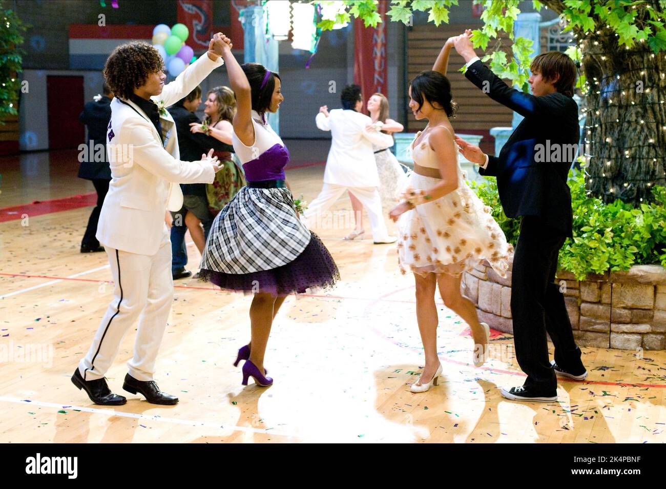 CORBIN BLEU, Monique Coleman, Vanessa Anne Hudgens, Zac Efron, HIGH SCHOOL MUSICAL 3: Senior Year, 2008 Foto Stock