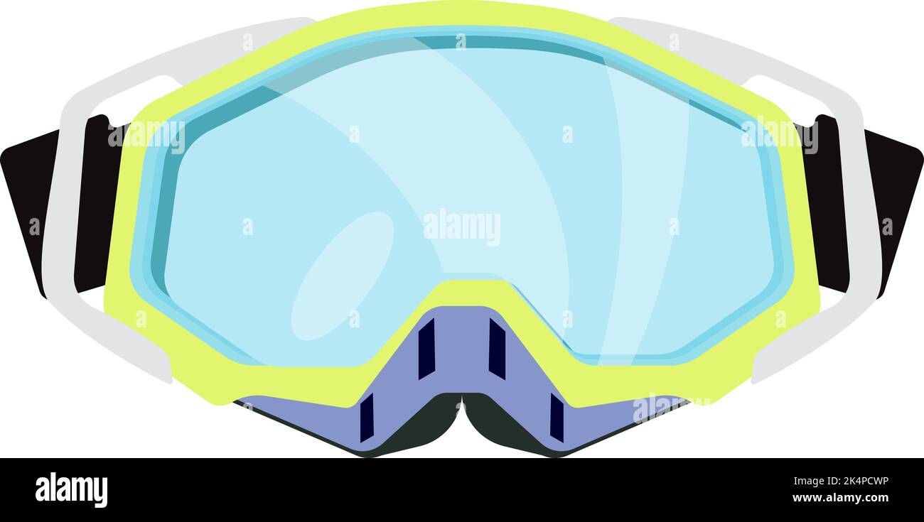 Occhiali da immersione, illustrazione, vettore su sfondo bianco. Illustrazione Vettoriale