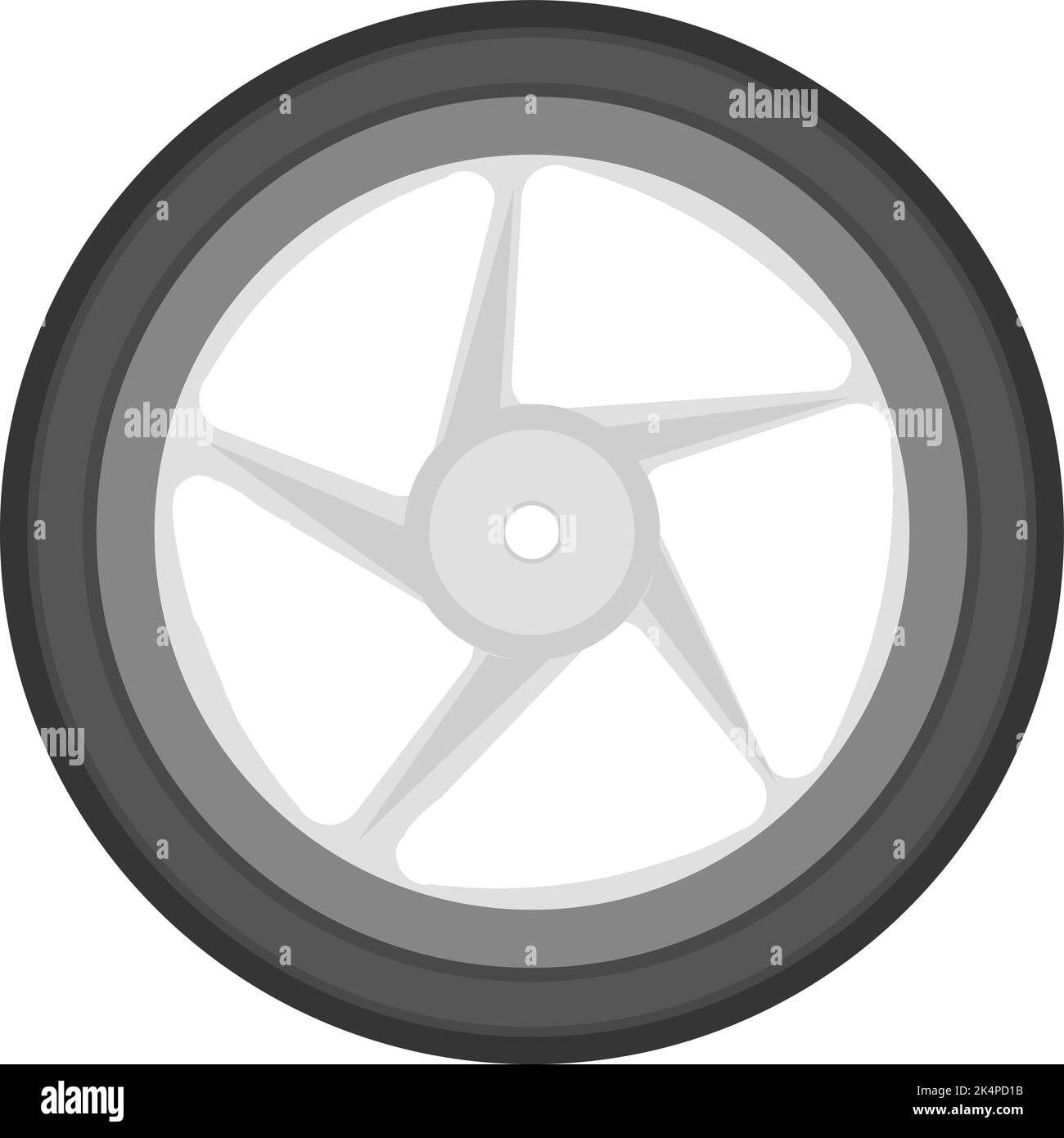 Pneumatico nuovo, illustrazione, vettore su sfondo bianco. Illustrazione Vettoriale