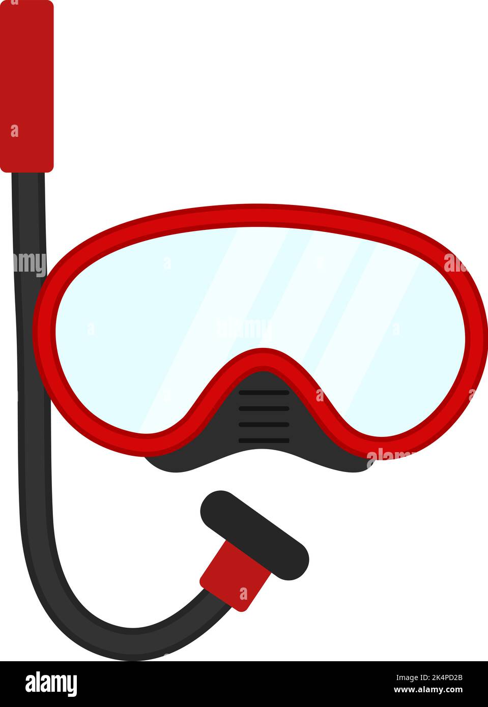Maschera subacquea, illustrazione, vettore su sfondo bianco. Illustrazione Vettoriale