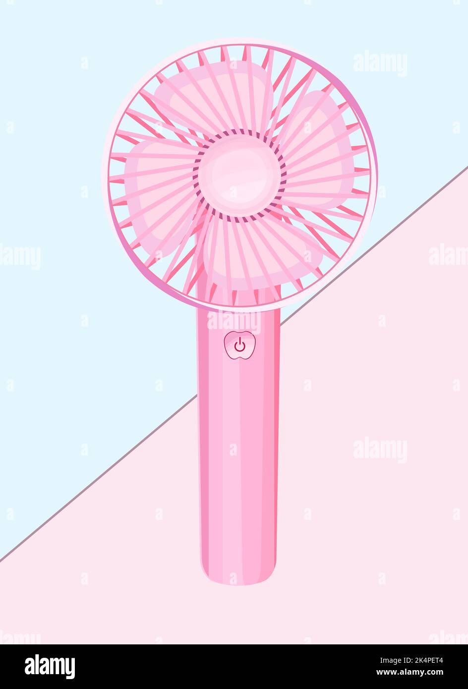 Ventola rosa piccola, illustrazione, vettore su sfondo bianco. Illustrazione Vettoriale