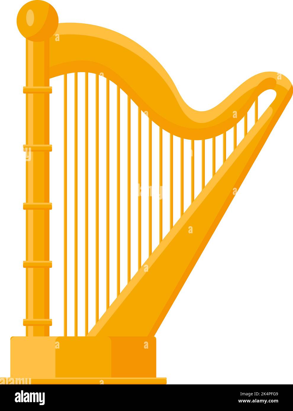 Arph musicale, illustrazione, vettore su sfondo bianco. Illustrazione Vettoriale