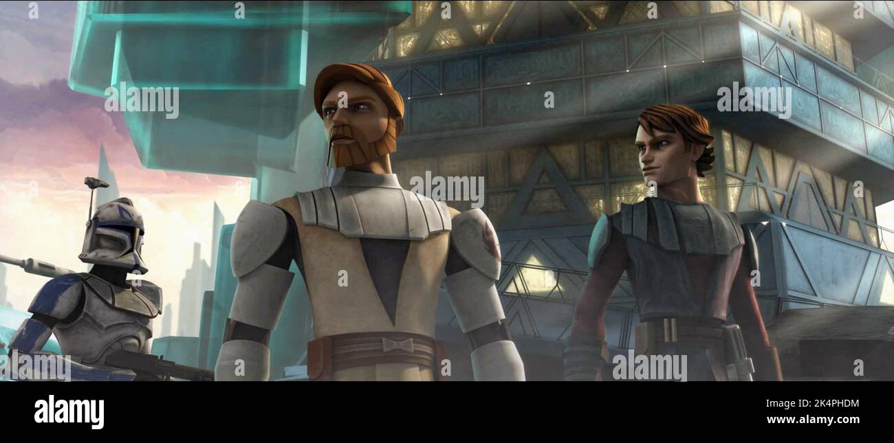 Il Clone Trooper, Obi Wan Kenobi, Anakin, Star Wars: The Clone Wars, 2008 Foto Stock