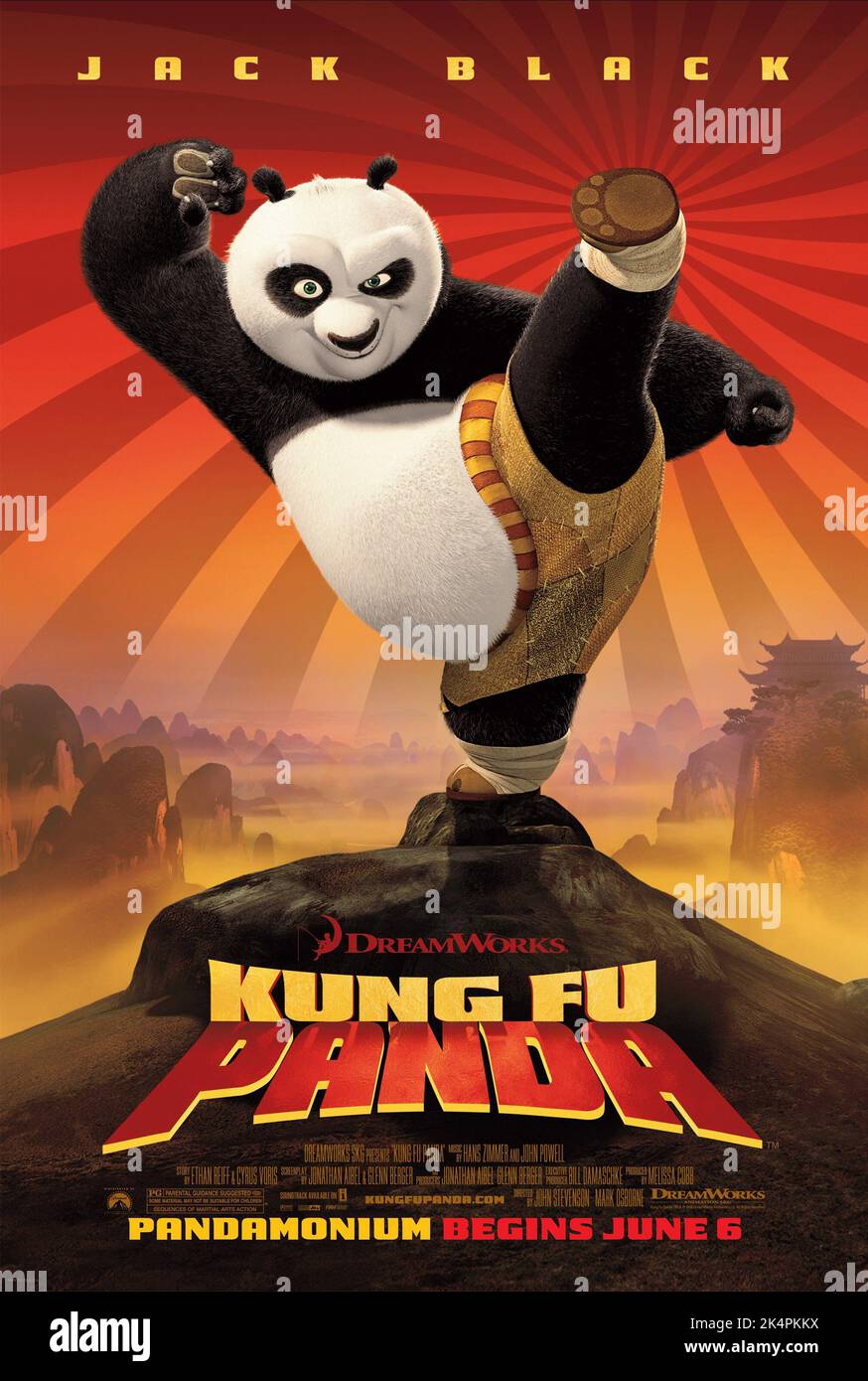 PO il panda, kung fu panda, 2008 Foto Stock