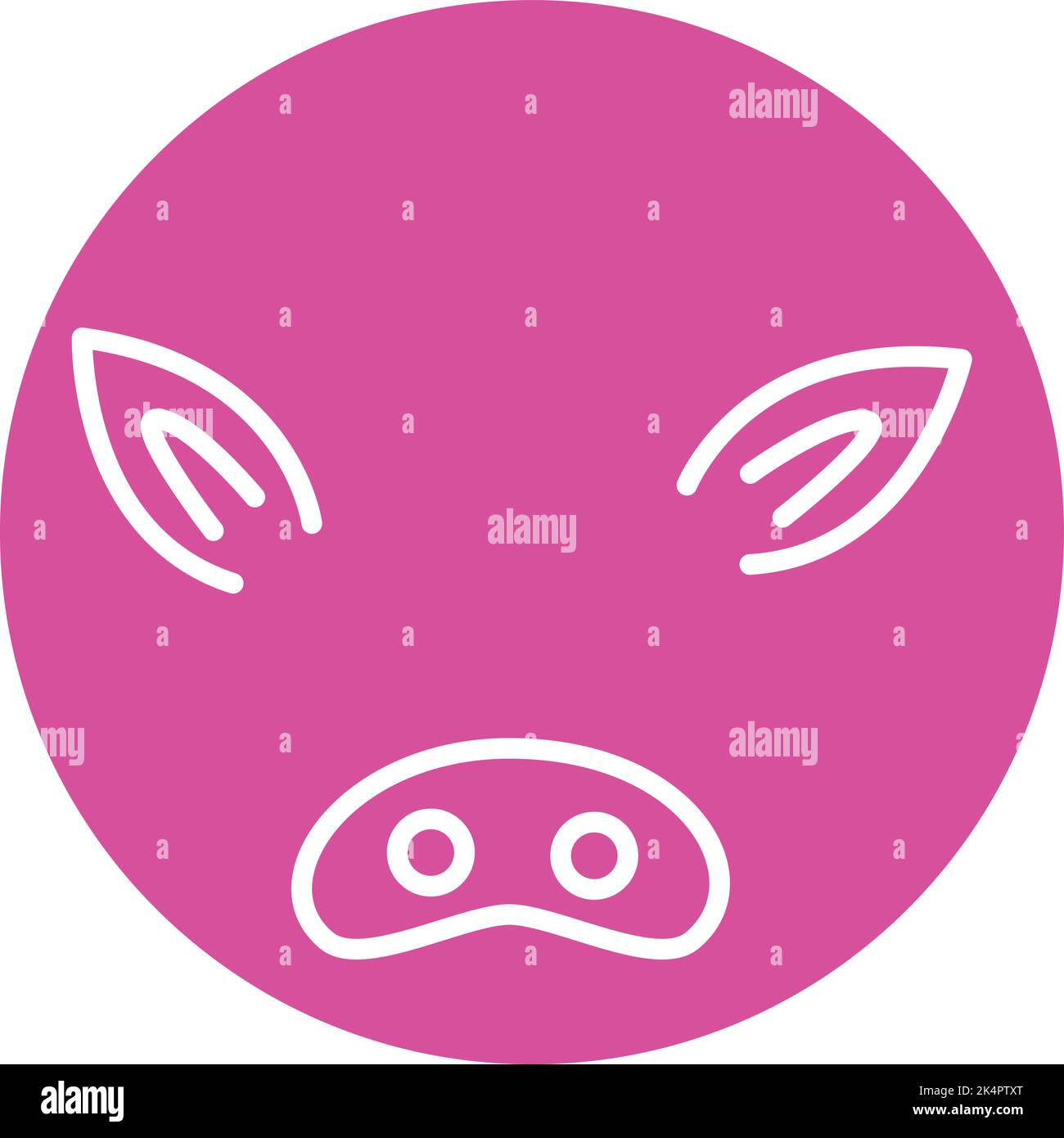 Animale di maiale, illustrazione, vettore su sfondo bianco. Illustrazione Vettoriale