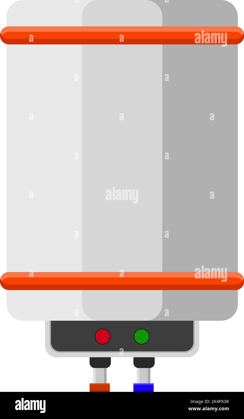Geyser bianco con linee rosse, illustrazione, vettore su sfondo bianco. Illustrazione Vettoriale