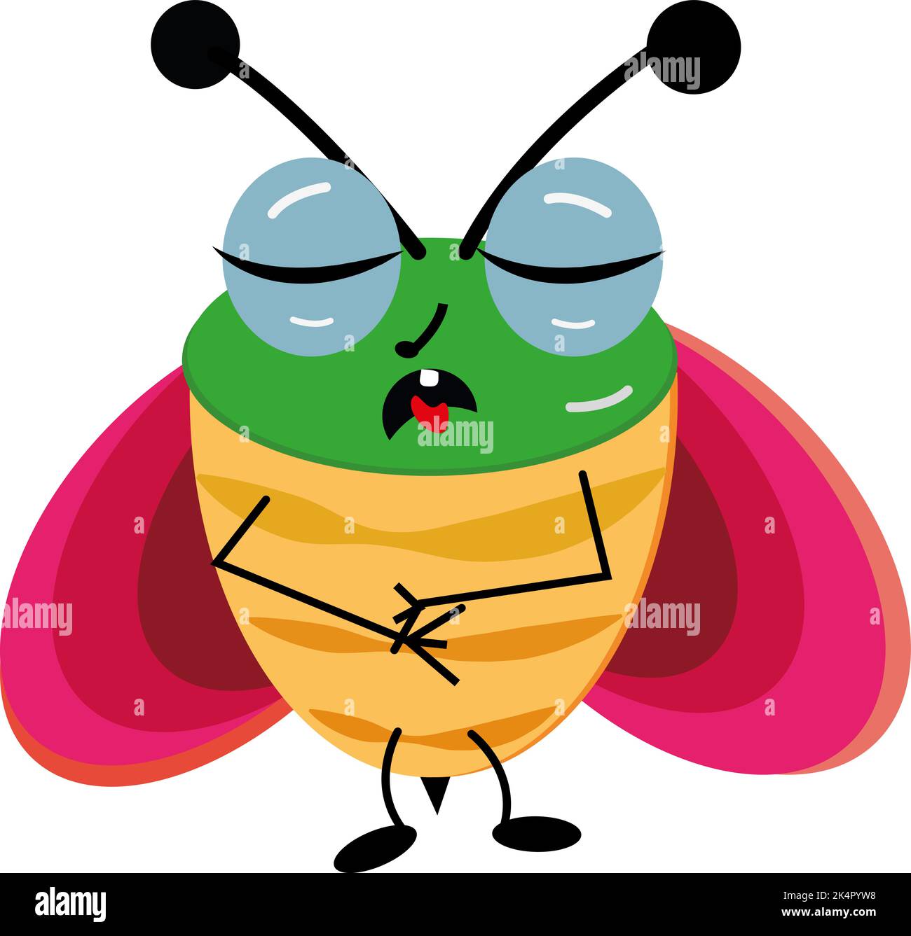 Ill bug, illustrazione, vettore su sfondo bianco. Illustrazione Vettoriale