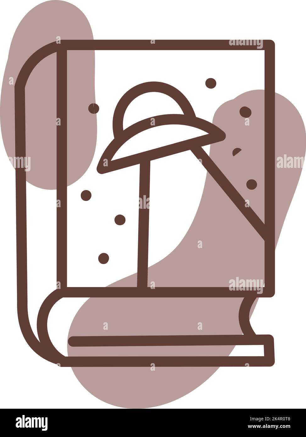 Libro sugli alieni, illustrazione, vettore su sfondo bianco. Illustrazione Vettoriale