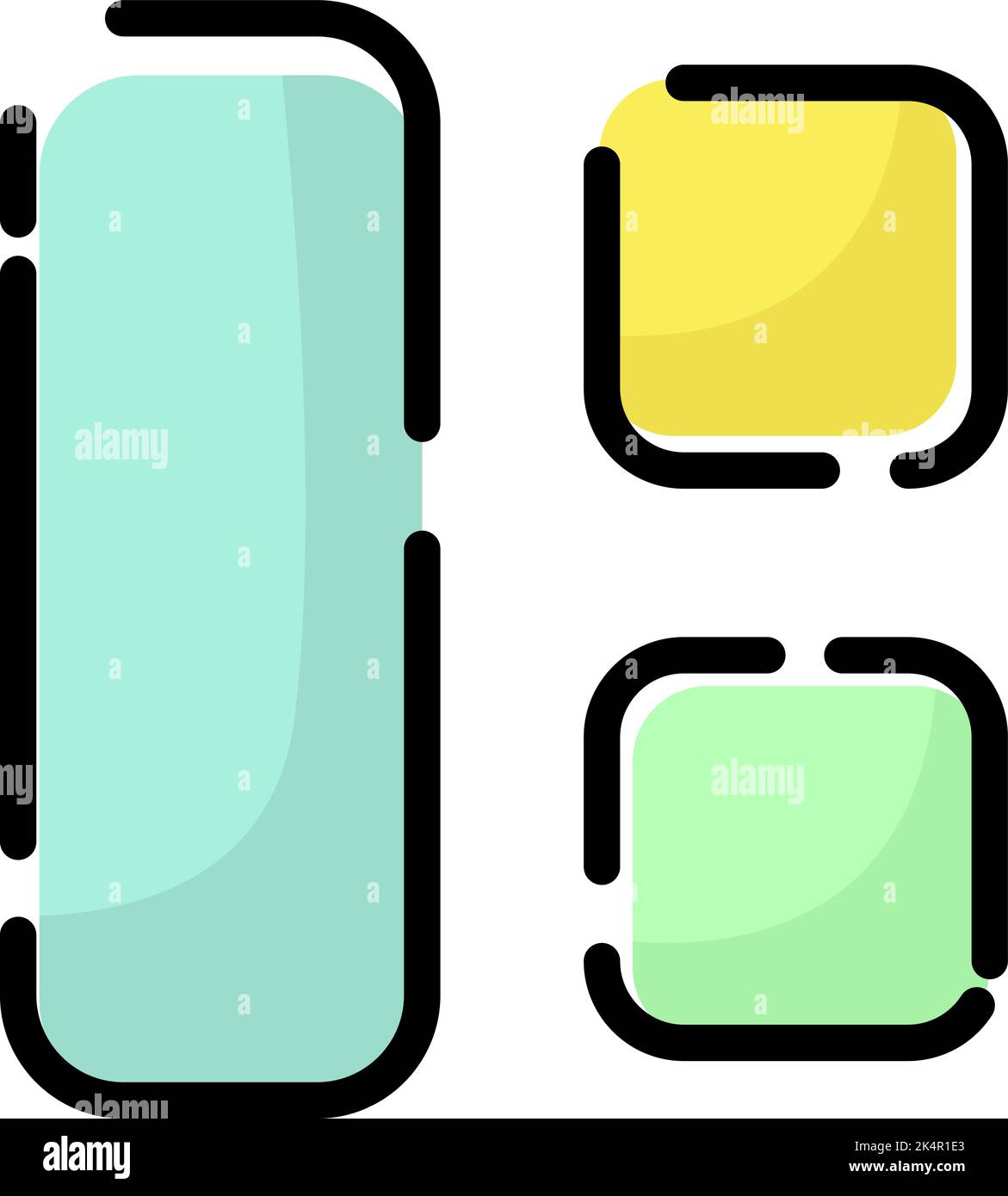 Collage fotografico, illustrazione, vettore su sfondo bianco. Illustrazione Vettoriale