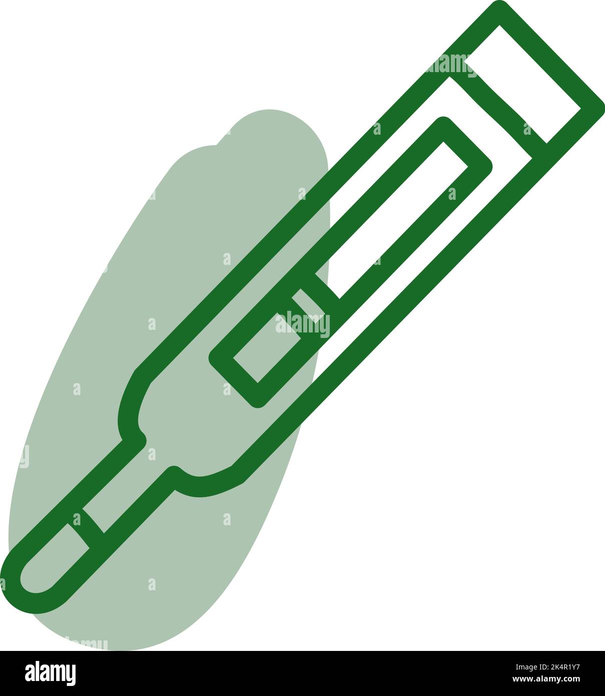 Termometro di temperatura, illustrazione, vettore su sfondo bianco. Illustrazione Vettoriale