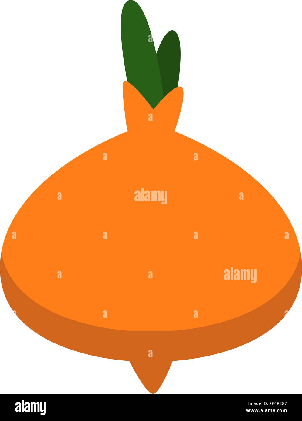 Cipolla dorata, illustrazione, vettore su sfondo bianco. Illustrazione Vettoriale
