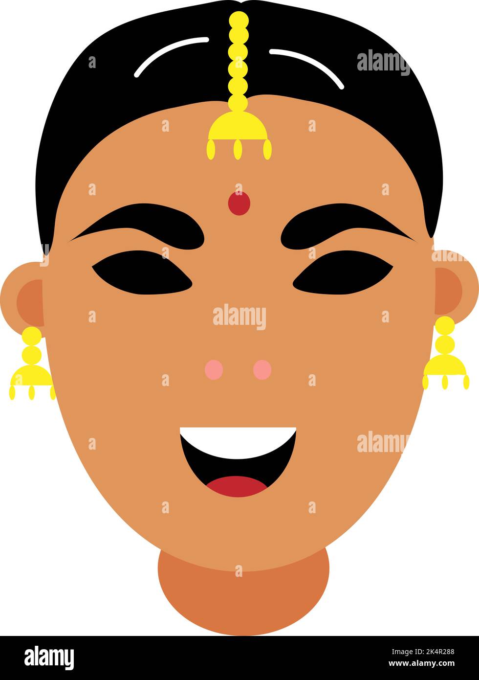 Ragazza indù, illustrazione, vettore su sfondo bianco. Illustrazione Vettoriale