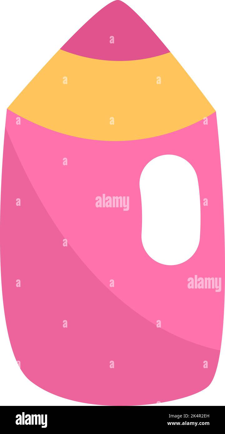 Matita per asilo, illustrazione, vettore su sfondo bianco. Illustrazione Vettoriale