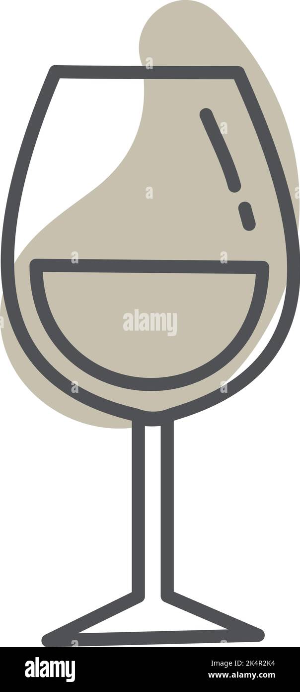 Bicchiere da vino, illustrazione, vettore su sfondo bianco. Illustrazione Vettoriale