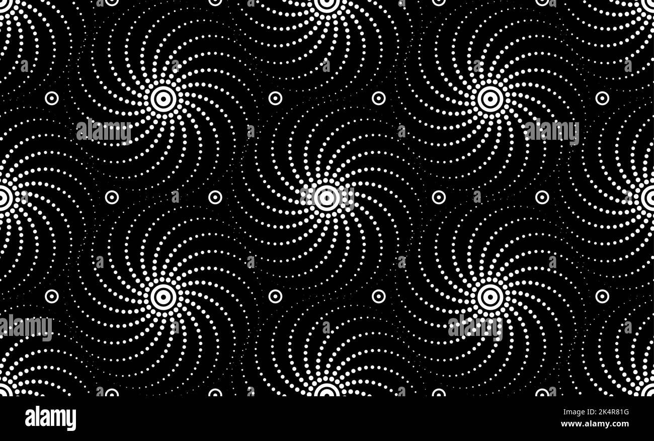 Sfondo del motivo a spirale a mezzitoni del cerchio senza giunture. Linee di velocità radiali in forma circolare. Fuochi d'artificio sfondo esplosione. Illustrazione vettoriale. Starburst Illustrazione Vettoriale