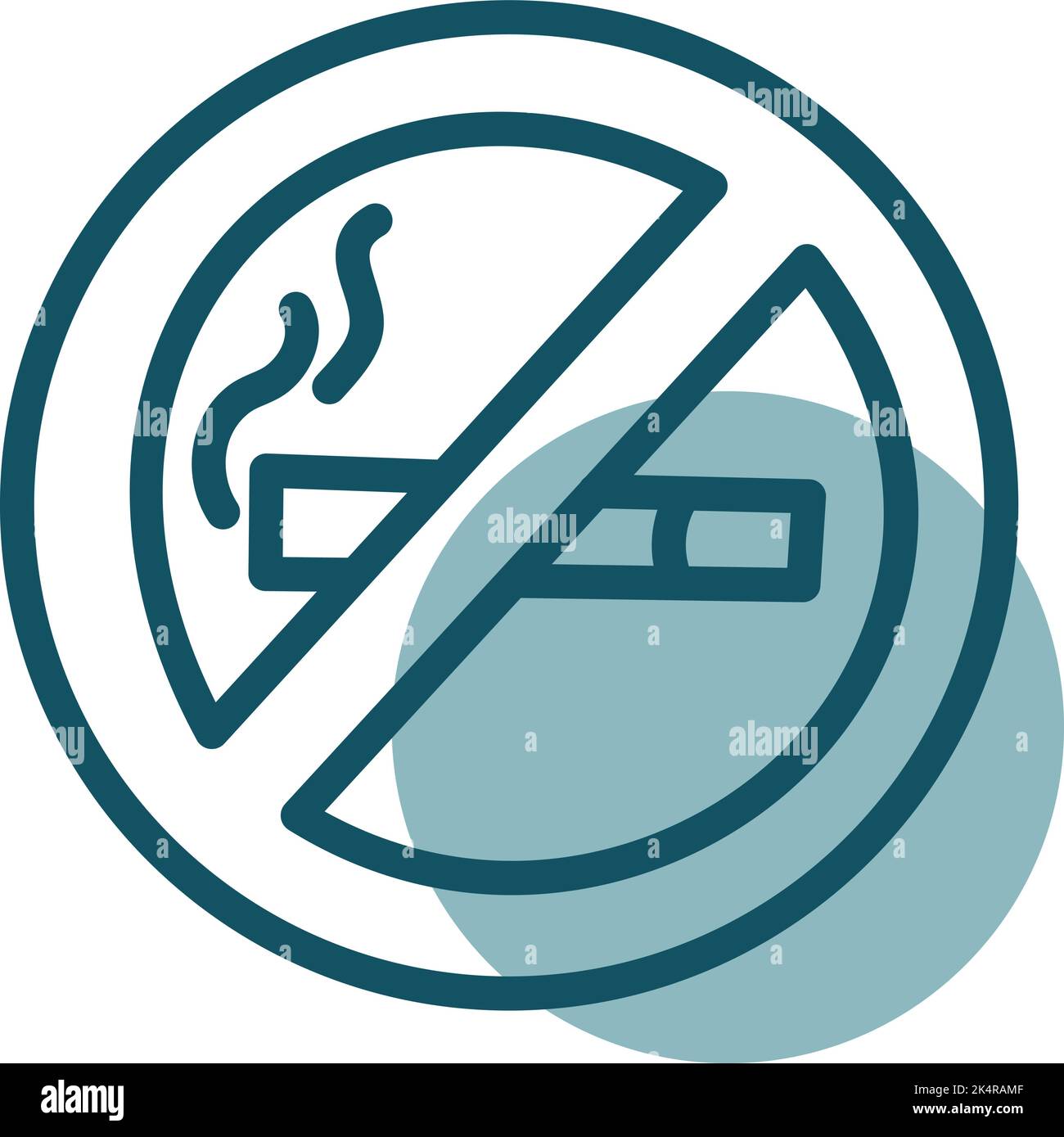Area non fumatori, illustrazione, vettore su sfondo bianco. Illustrazione Vettoriale