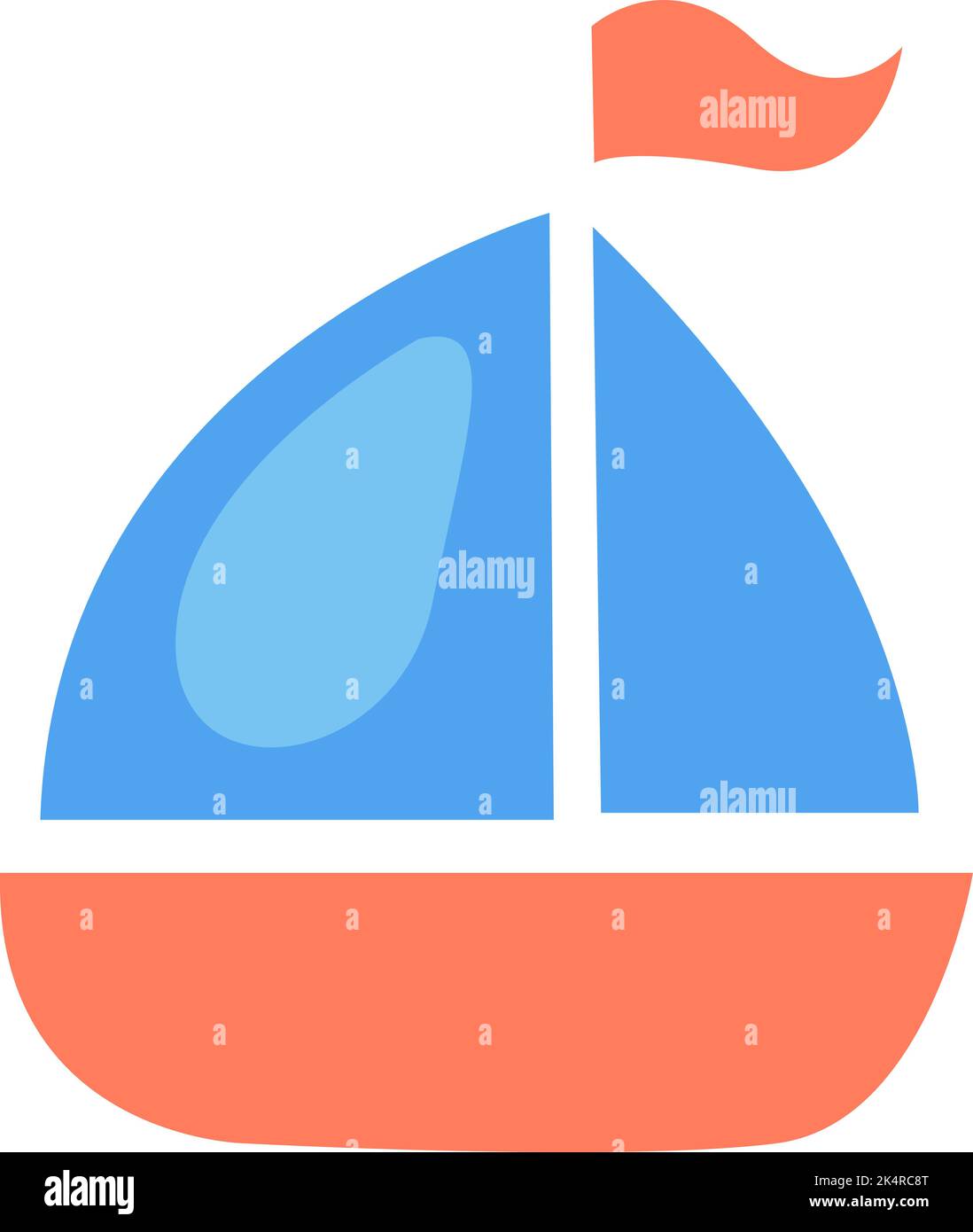 Nave a vela oceanica, illustrazione, vettore su sfondo bianco. Illustrazione Vettoriale
