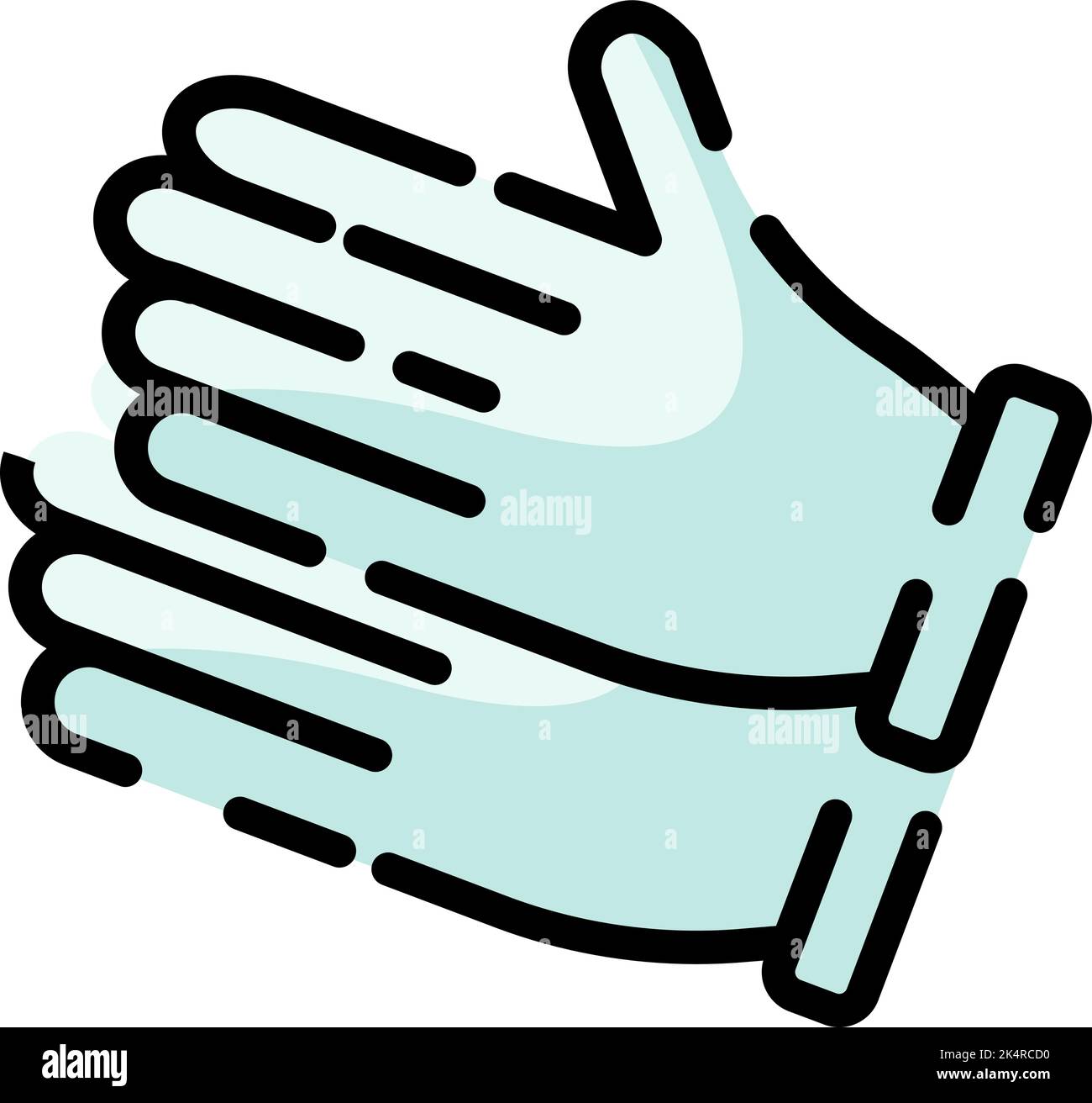 Guanti di protezione corona, illustrazione, vettore su sfondo bianco. Illustrazione Vettoriale