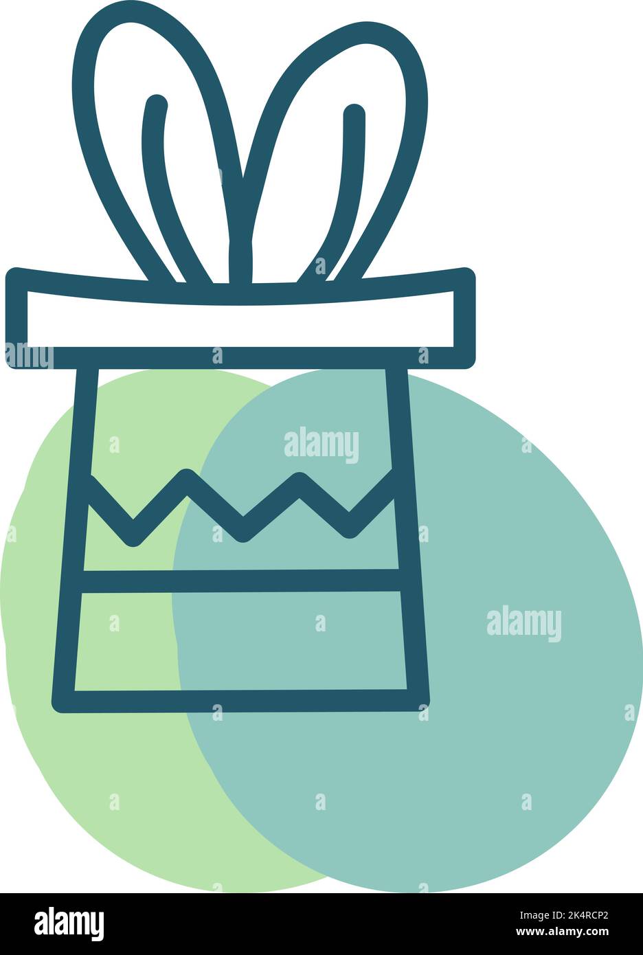 Parco divertimenti coniglietto in un cappello, illustrazione, vettore su uno sfondo bianco. Illustrazione Vettoriale