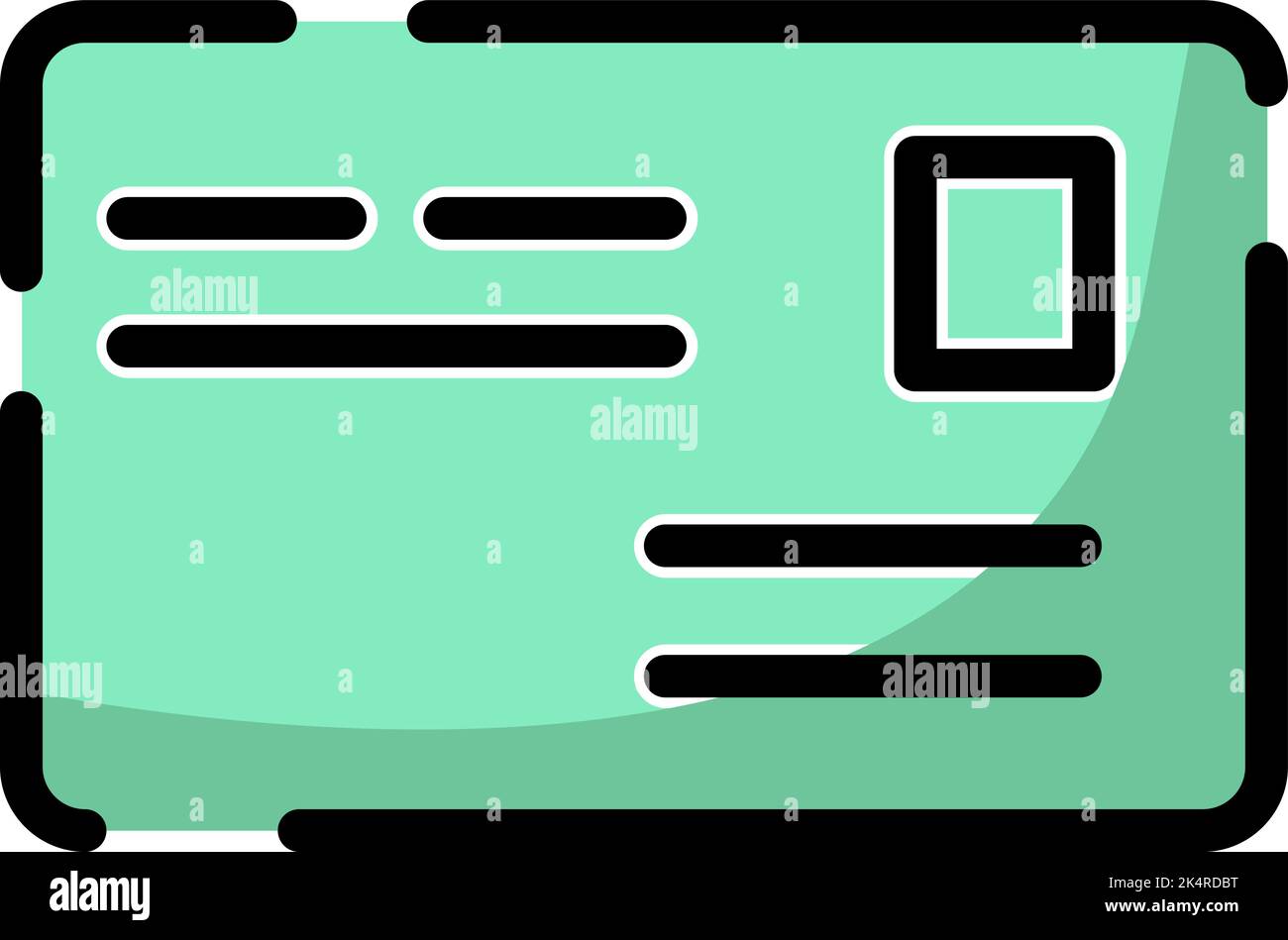 Busta di spedizione, illustrazione, vettore su sfondo bianco. Illustrazione Vettoriale