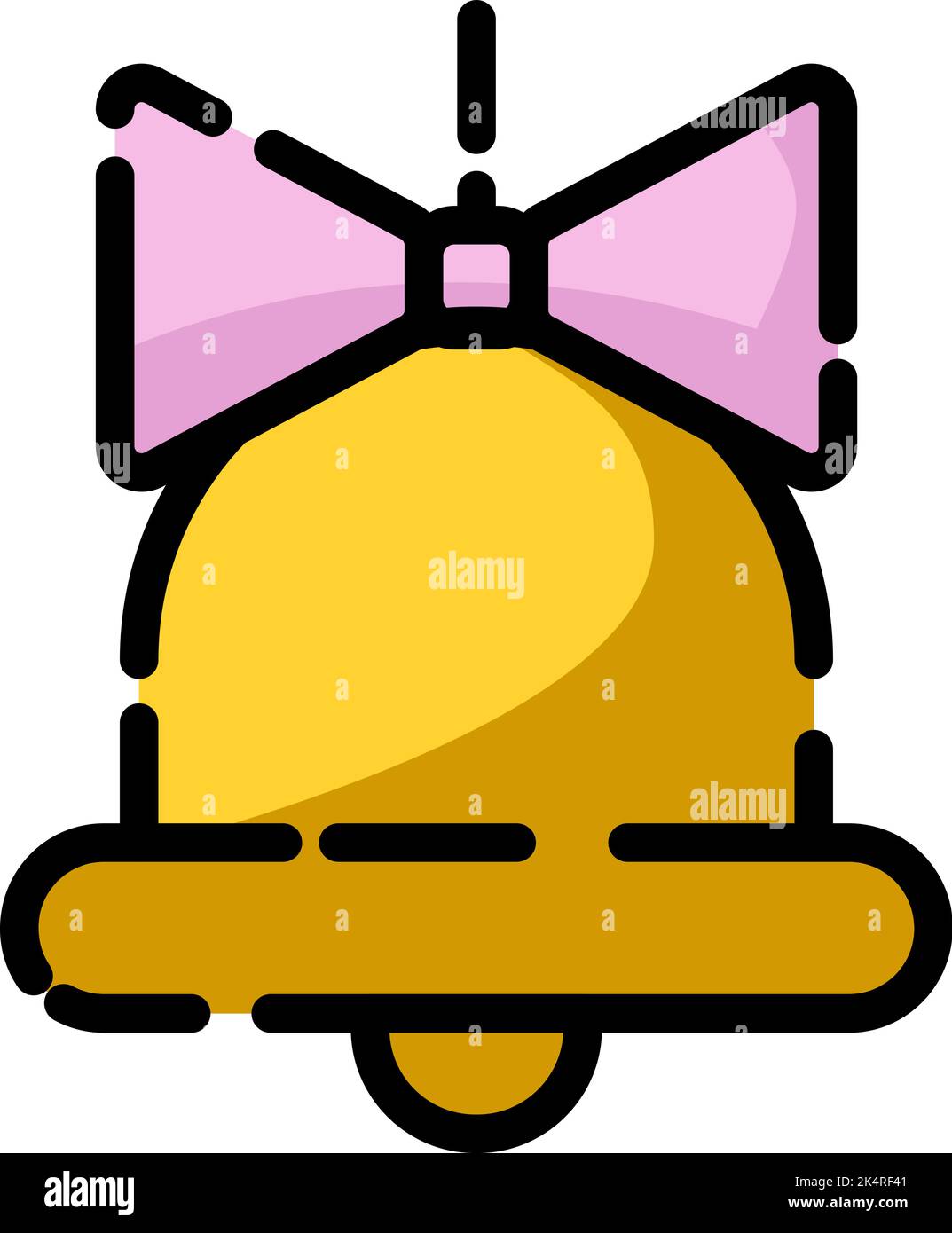 Campane di nozze, illustrazione, vettore su uno sfondo bianco. Illustrazione Vettoriale