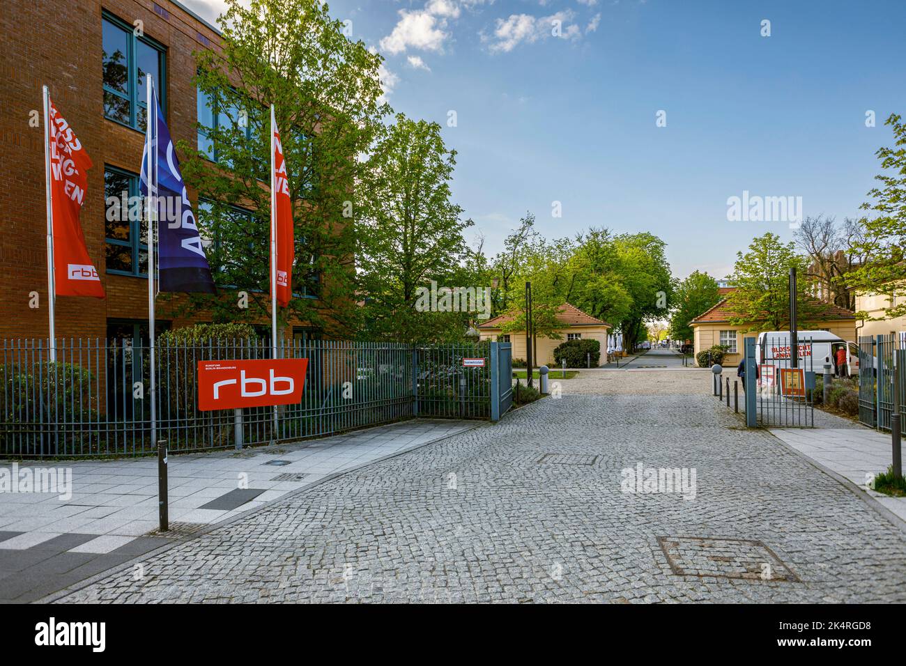 Rundfunk Berlin-Brandenburg a Babelsberg, la società di radiodiffusione pubblica Foto Stock