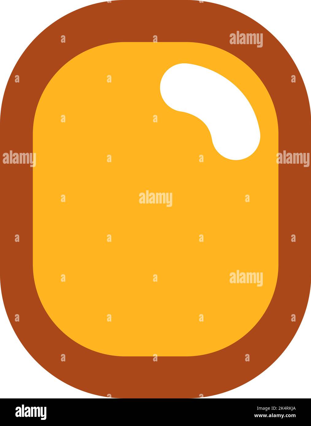 Specchio in legno, illustrazione, vettore su sfondo bianco. Illustrazione Vettoriale