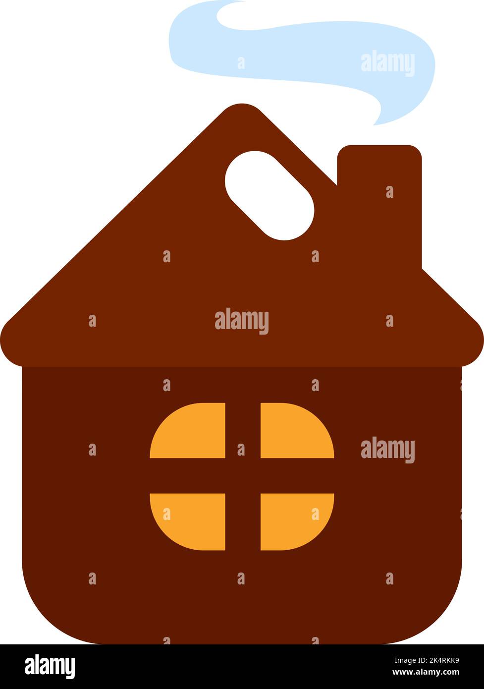 Cabina invernale, illustrazione, vettore su sfondo bianco. Illustrazione Vettoriale