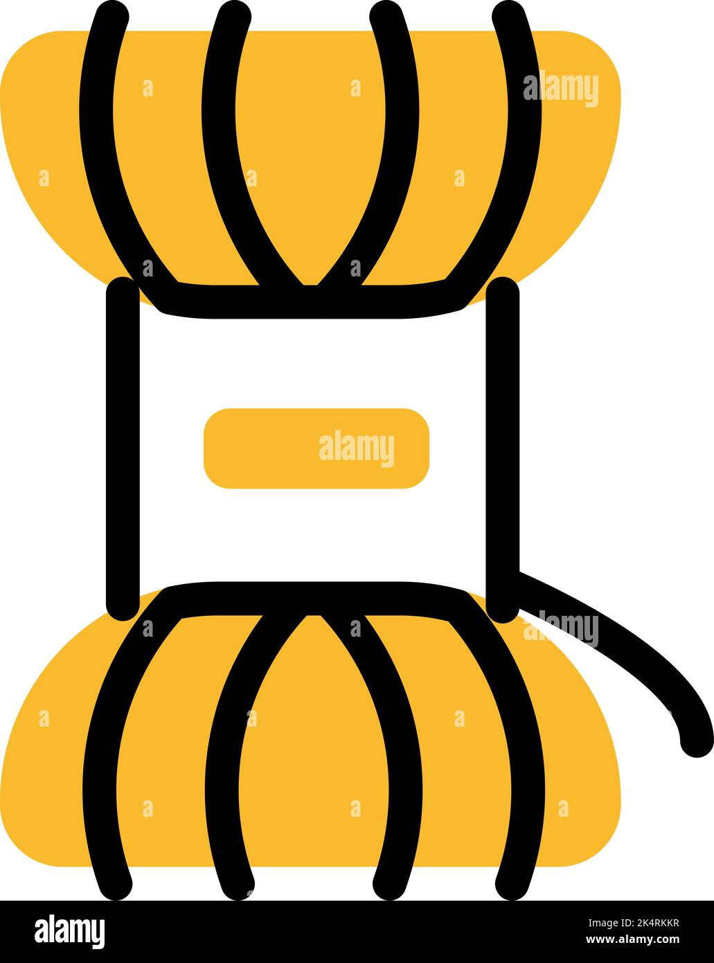 Filato di lana, illustrazione, vettore su sfondo bianco. Illustrazione Vettoriale