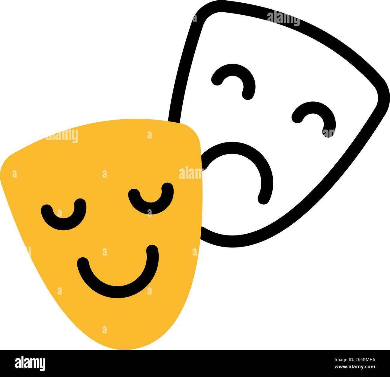 Cinema, illustrazione, vettore su sfondo bianco. Illustrazione Vettoriale