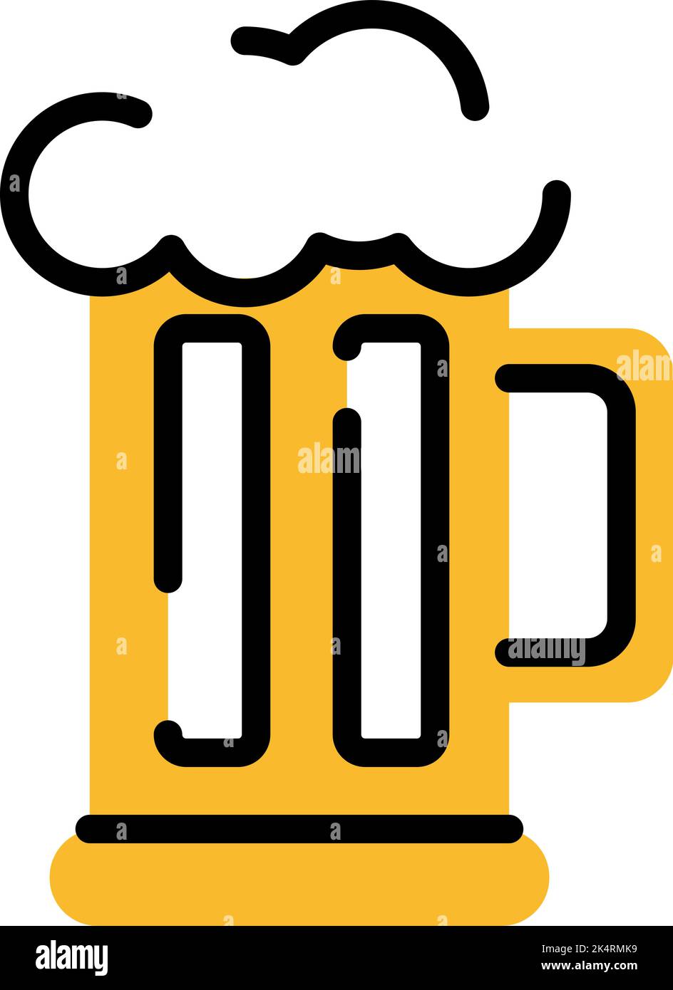 Pinta di birra, illustrazione, vettore su sfondo bianco. Illustrazione Vettoriale