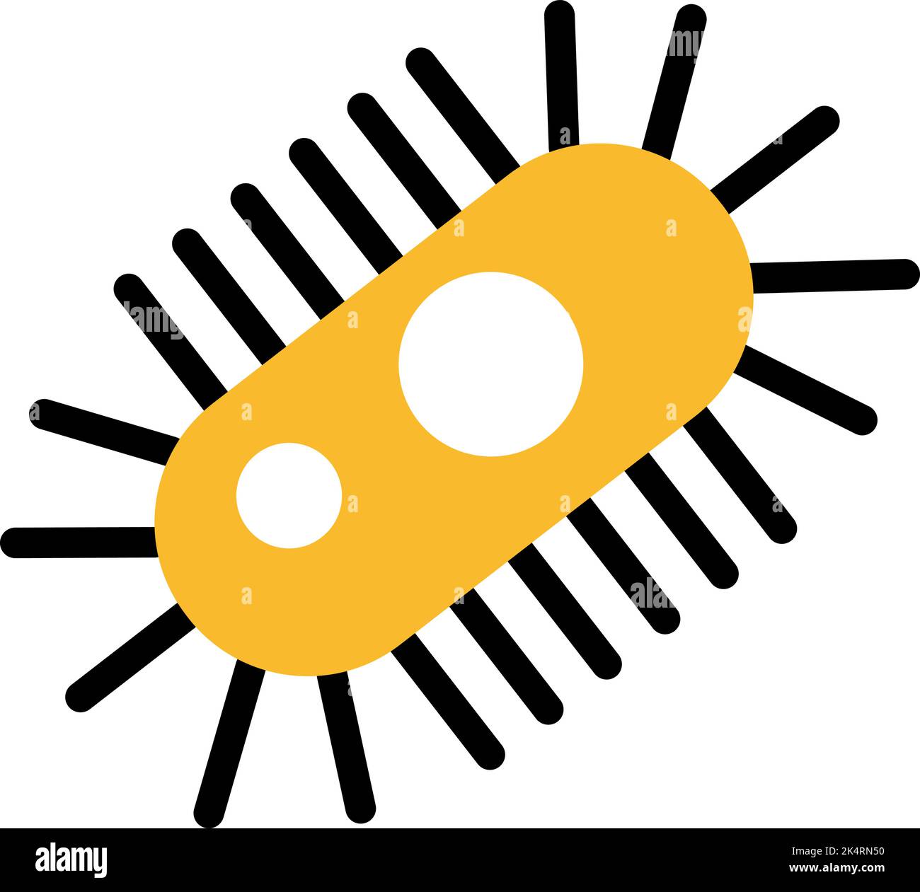 Batteri cattivi, illustrazione, vettore su sfondo bianco. Illustrazione Vettoriale