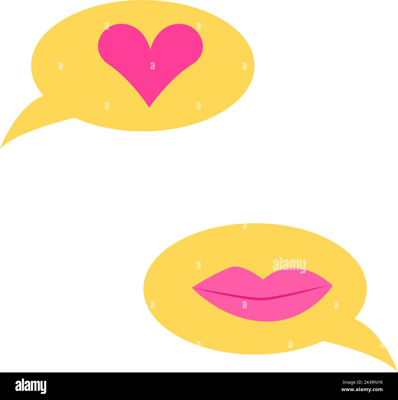 Amore chat, illustrazione, vettore su uno sfondo bianco. Illustrazione Vettoriale