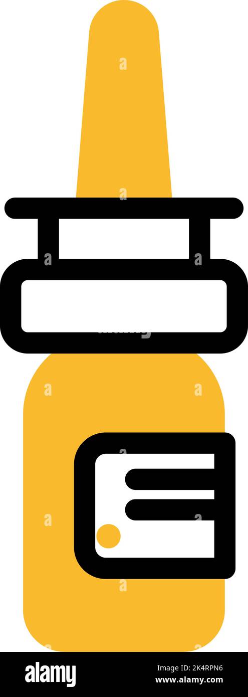 Spray per naso, illustrazione, vettore su sfondo bianco. Illustrazione Vettoriale