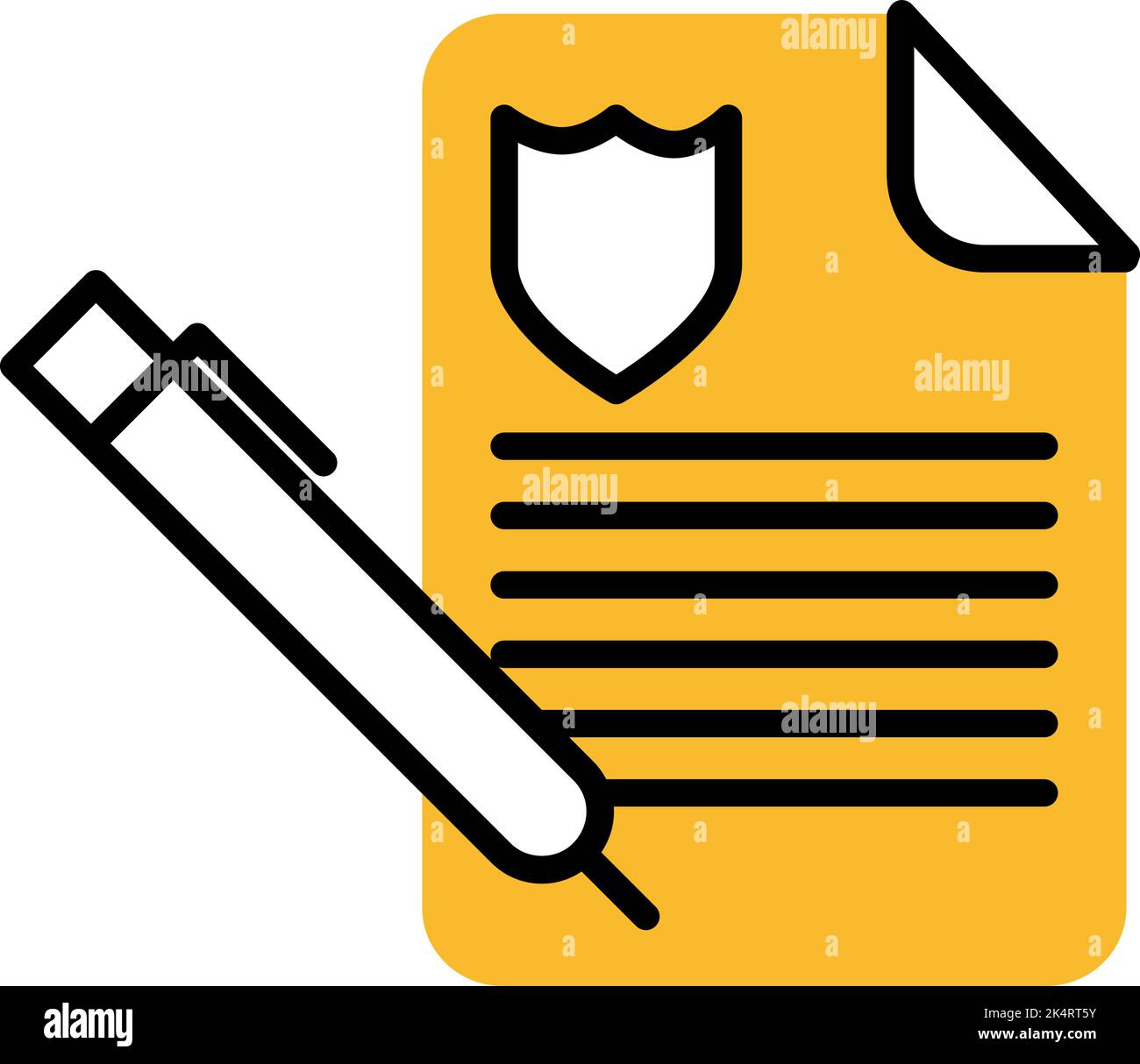 Rapporto della polizia, illustrazione, vettore su sfondo bianco. Illustrazione Vettoriale