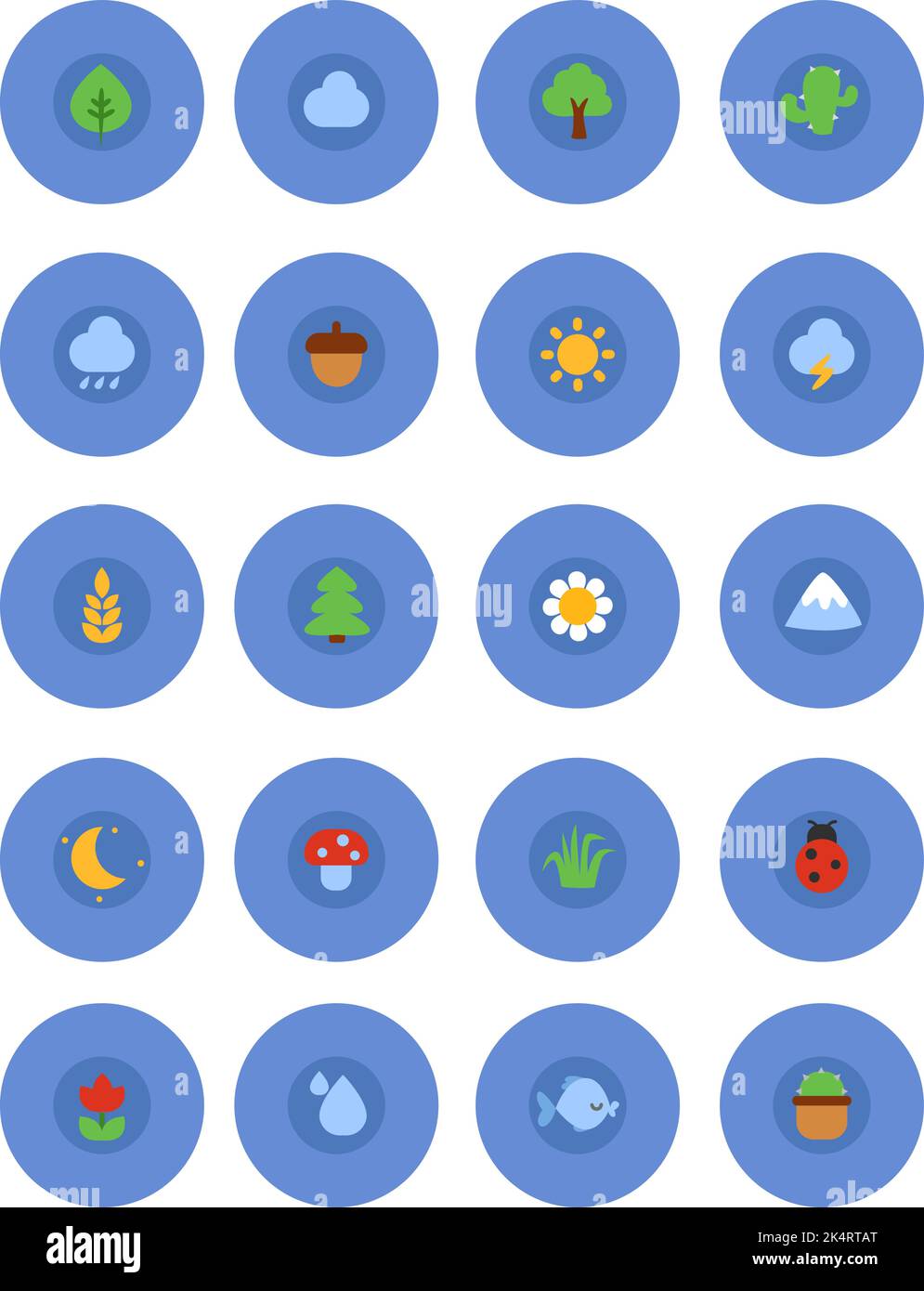 Natura vita, illustrazione, vettore su sfondo bianco. Illustrazione Vettoriale