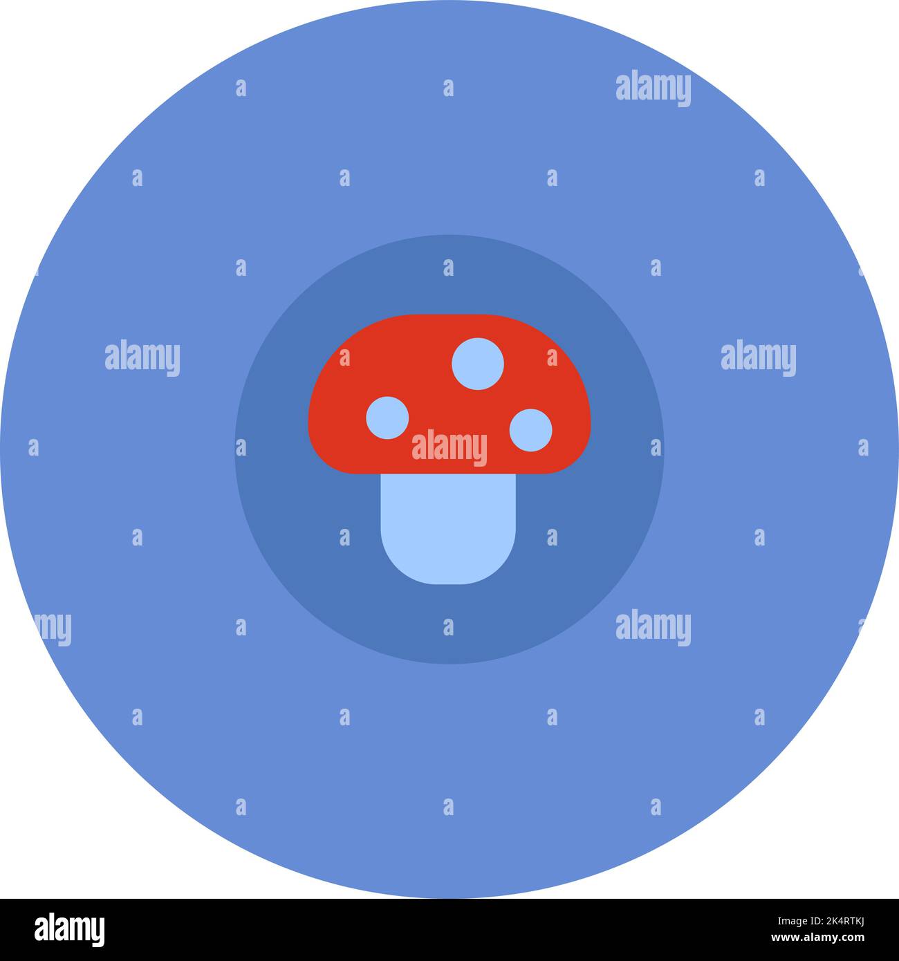 Fungo rosso, illustrazione, vettore su sfondo bianco. Illustrazione Vettoriale