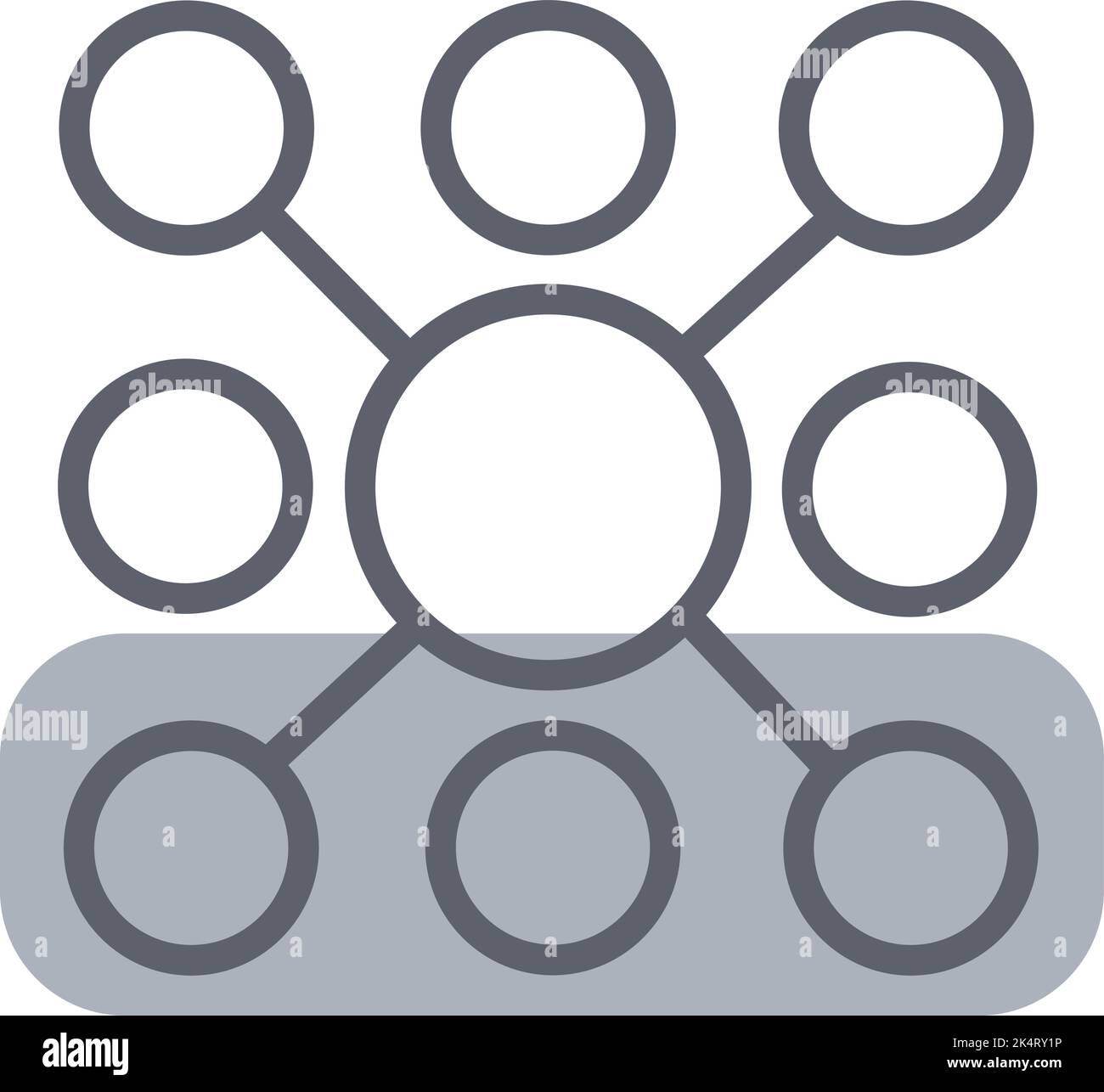 Connessione aziendale, illustrazione, vettore su sfondo bianco. Illustrazione Vettoriale