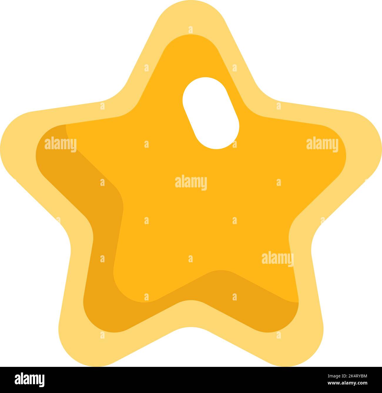 Stella spaziata, illustrazione, vettore su sfondo bianco. Illustrazione Vettoriale