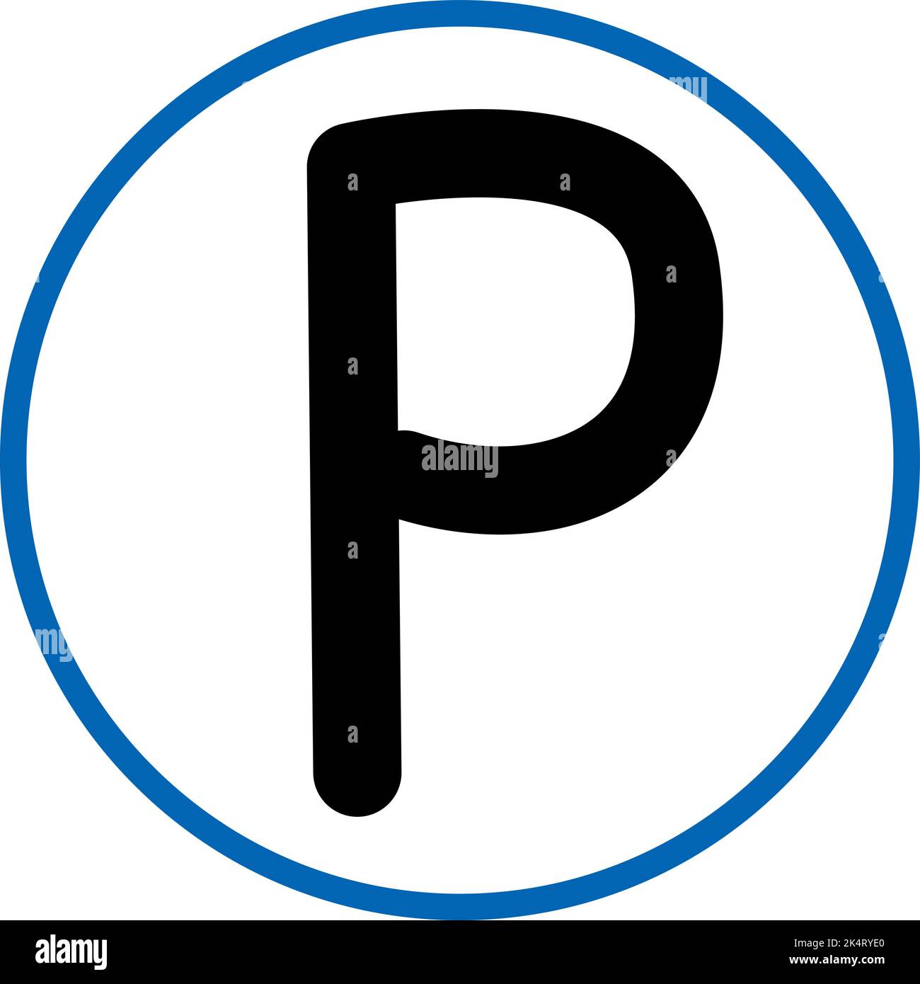 Parcheggio con segnaletica pubblica, illustrazione, vettore su sfondo bianco. Illustrazione Vettoriale