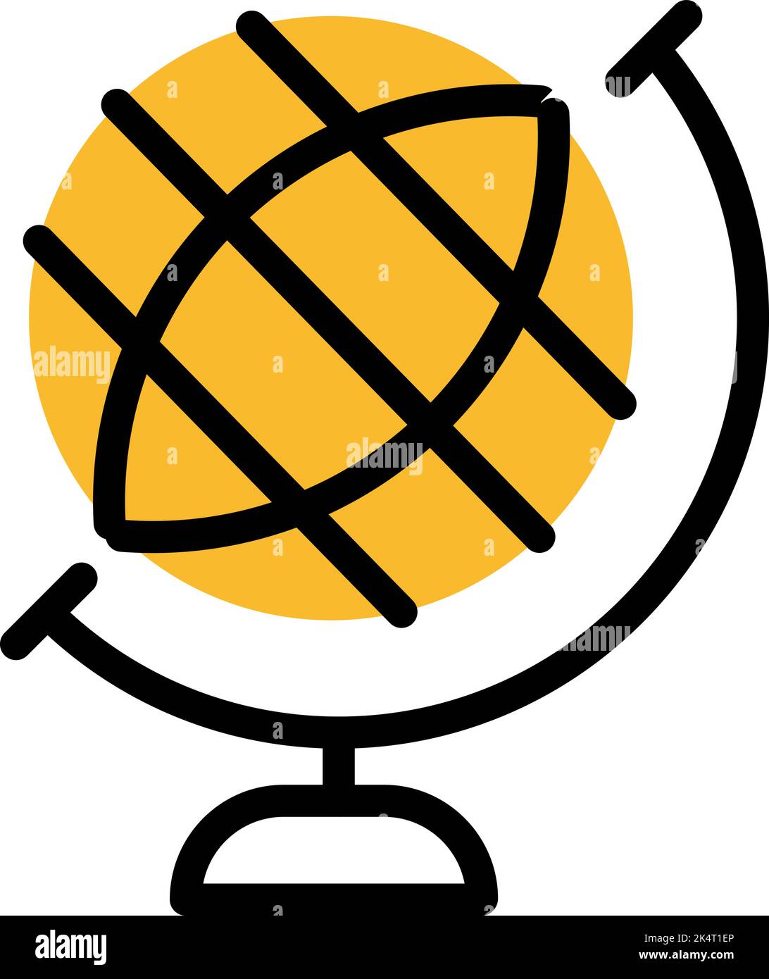 Globus, illustrazione, vettore su sfondo bianco. Illustrazione Vettoriale