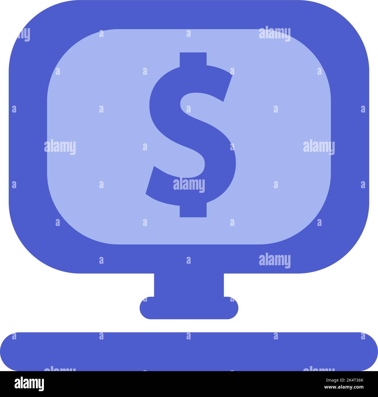 Computer bancario, illustrazione, vettore su sfondo bianco. Illustrazione Vettoriale