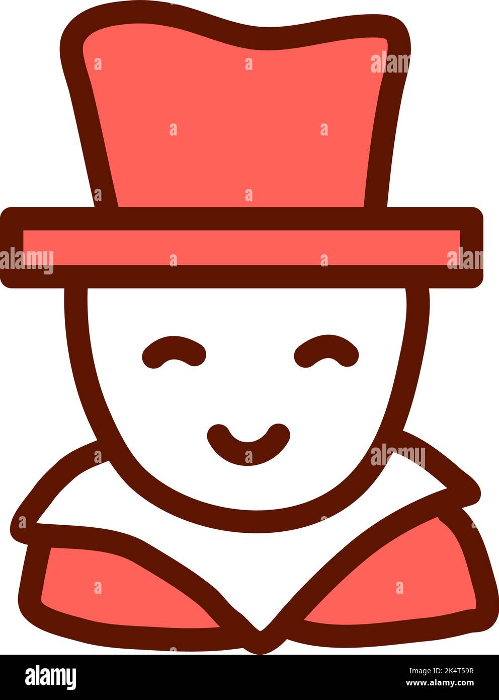 Lavoratore di Carnevale, illustrazione, vettore su uno sfondo bianco. Illustrazione Vettoriale