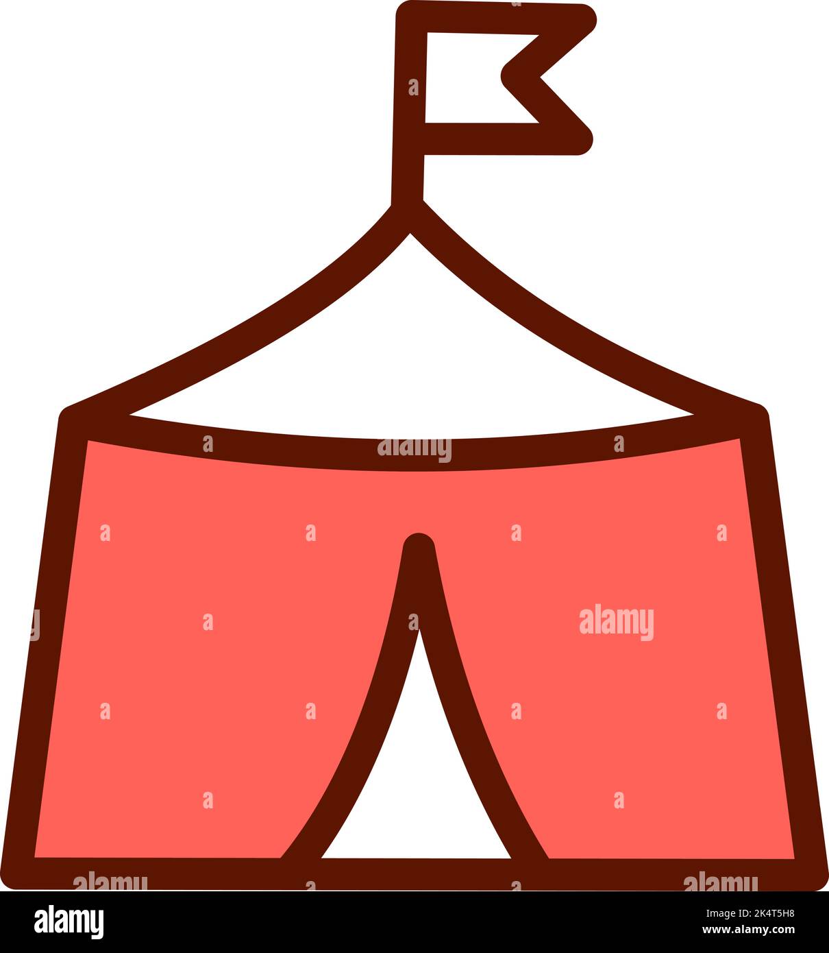 Tenda di Carnevale, illustrazione, vettore su sfondo bianco. Illustrazione Vettoriale