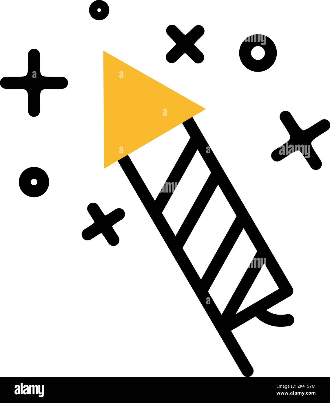 Fuochi d'artificio di Natale, illustrazione, vettore su sfondo bianco. Illustrazione Vettoriale