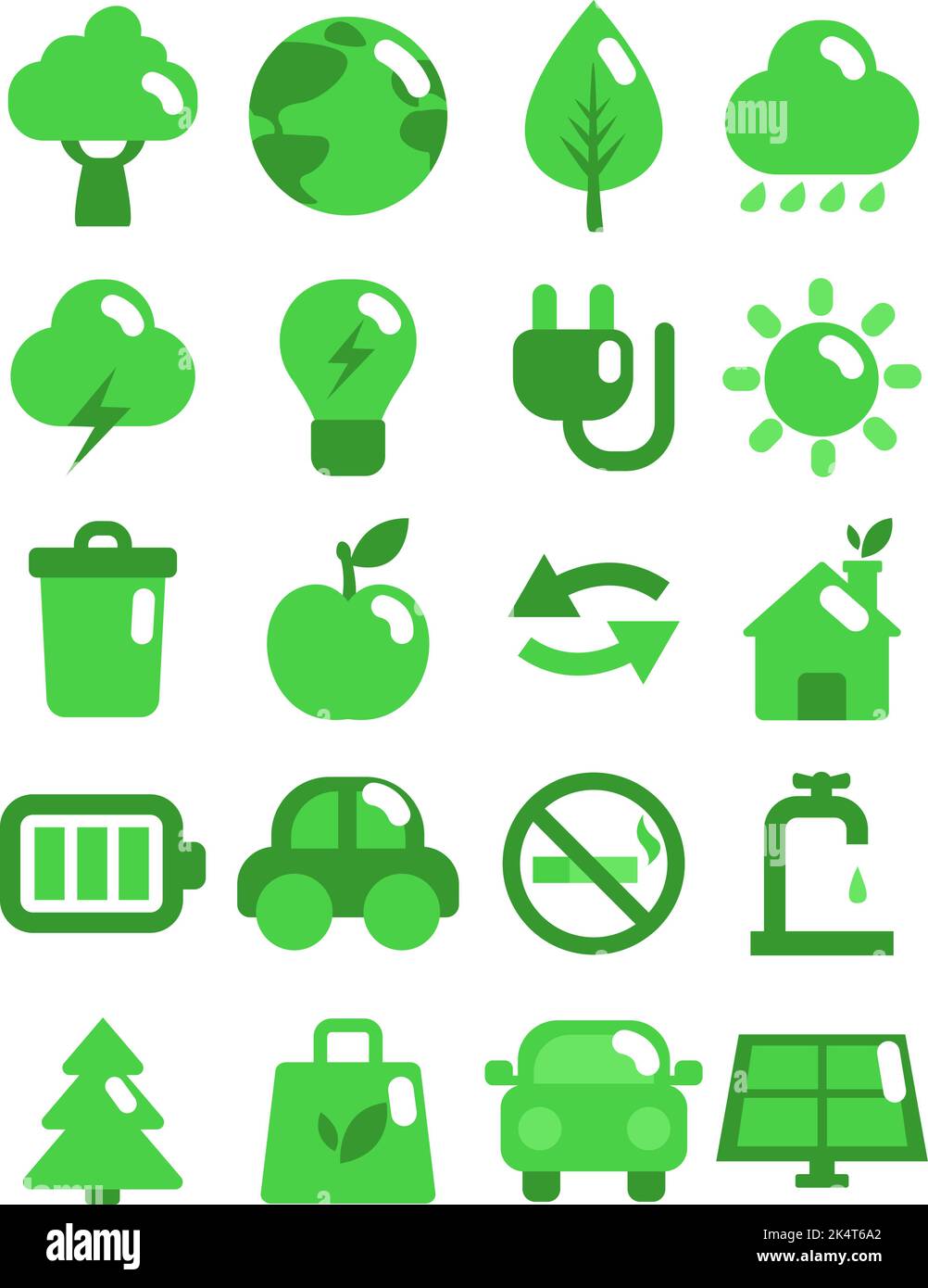 Ecologia vita, illustrazione, vettore su sfondo bianco. Illustrazione Vettoriale